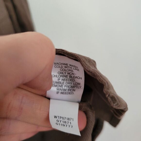 J. Jill 100% Cotton Corduroy Brown Button-Up Shirt Pockets Medium Soft - Picture 3 of 7